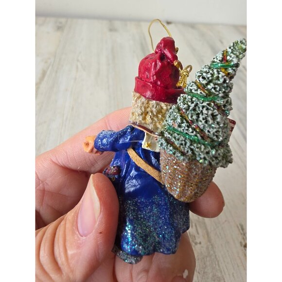 D henderson drolleries plague elf ornament sparkle glitter 4th of July vintage 2 - Picture 3 of 8